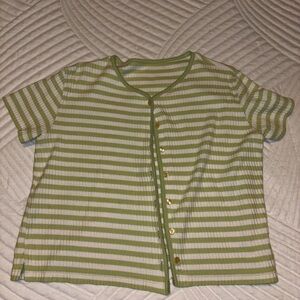 Green Striped Shirt